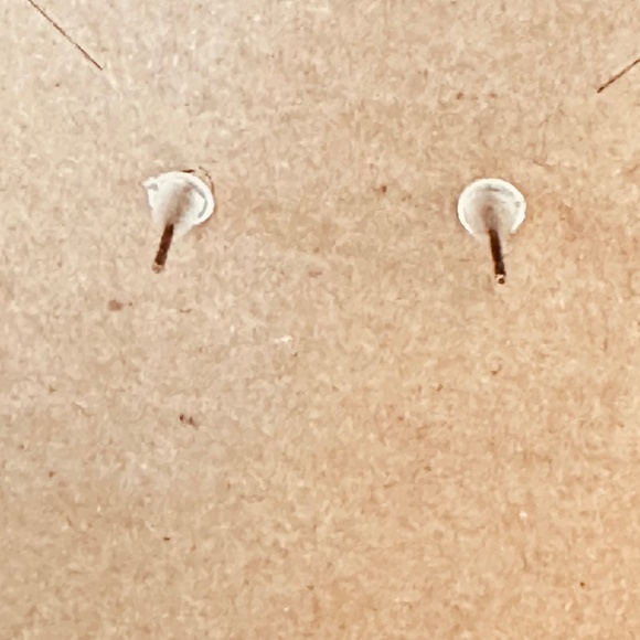 Silver Tone Post Earrings Tribal Rhombus-Shaped Hexagon Geometric Vintage - Picture 4 of 9